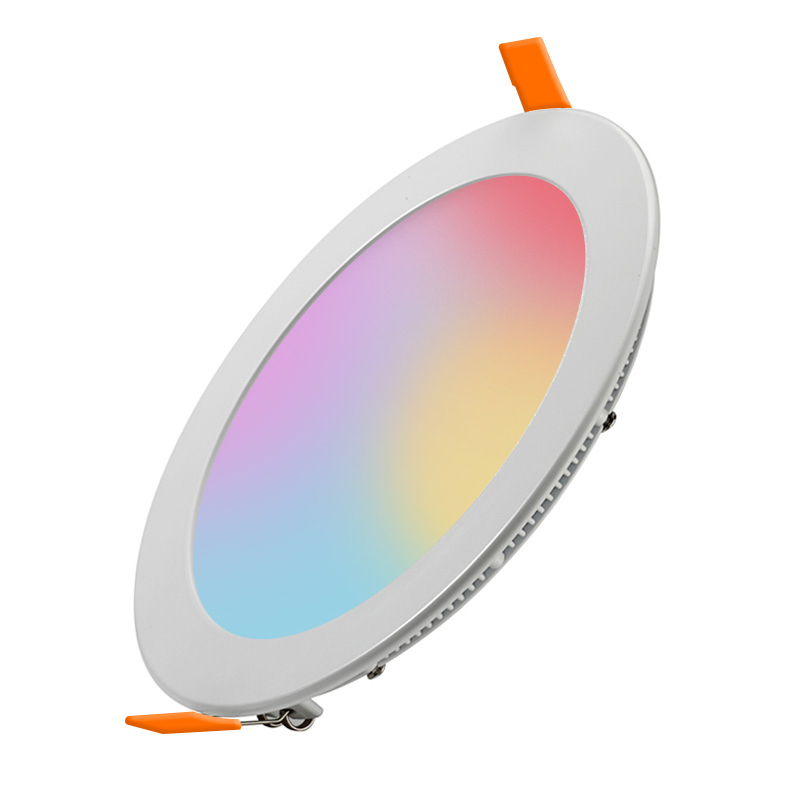 ETL 6 Inch LED RGB Smart Slim Recessed Downlight WiFi APP Control Changeable White 2700K - 5000K Canless Lighting