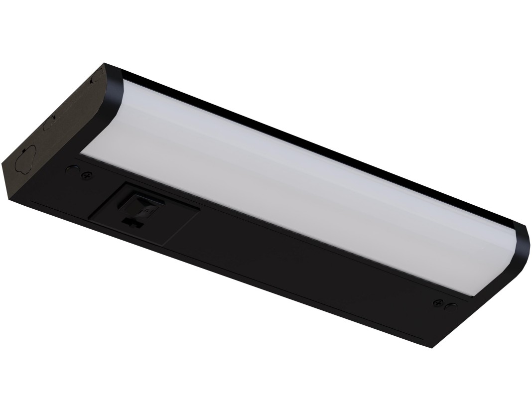 12 Inch 6W 390 LM Dimmable Hardwired Under Cabinet Lights for Kitchen Single 5CCT Under Counter Light Fixtures ETL Black Finish